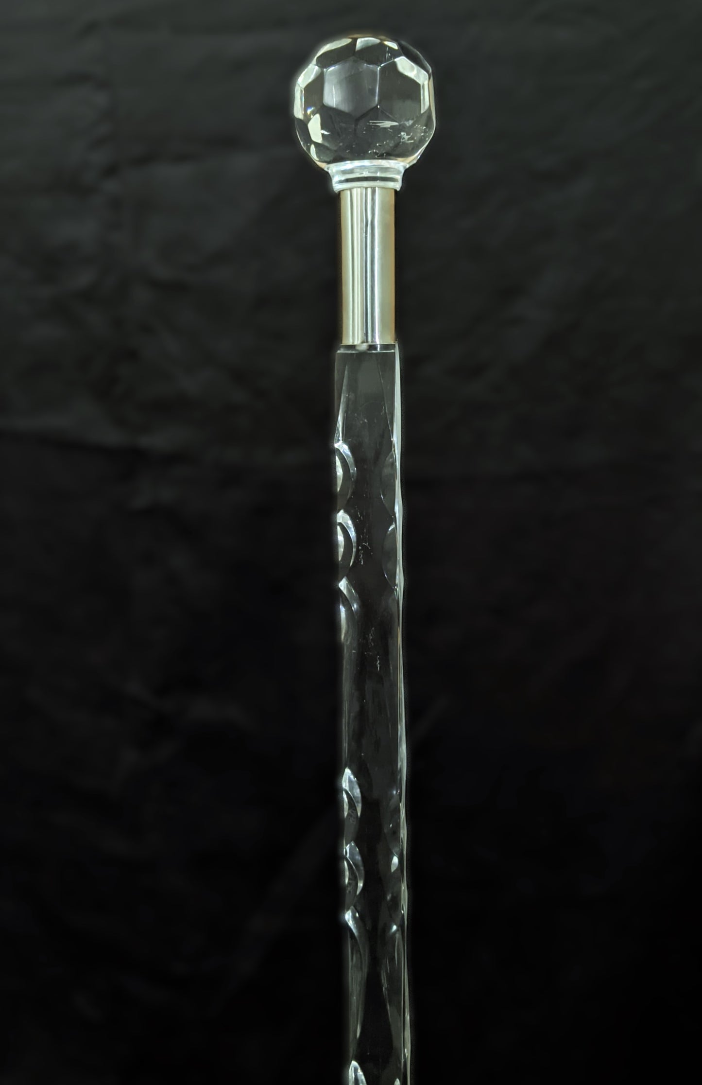Transparent Acrylic Walking Stick with Round Handle