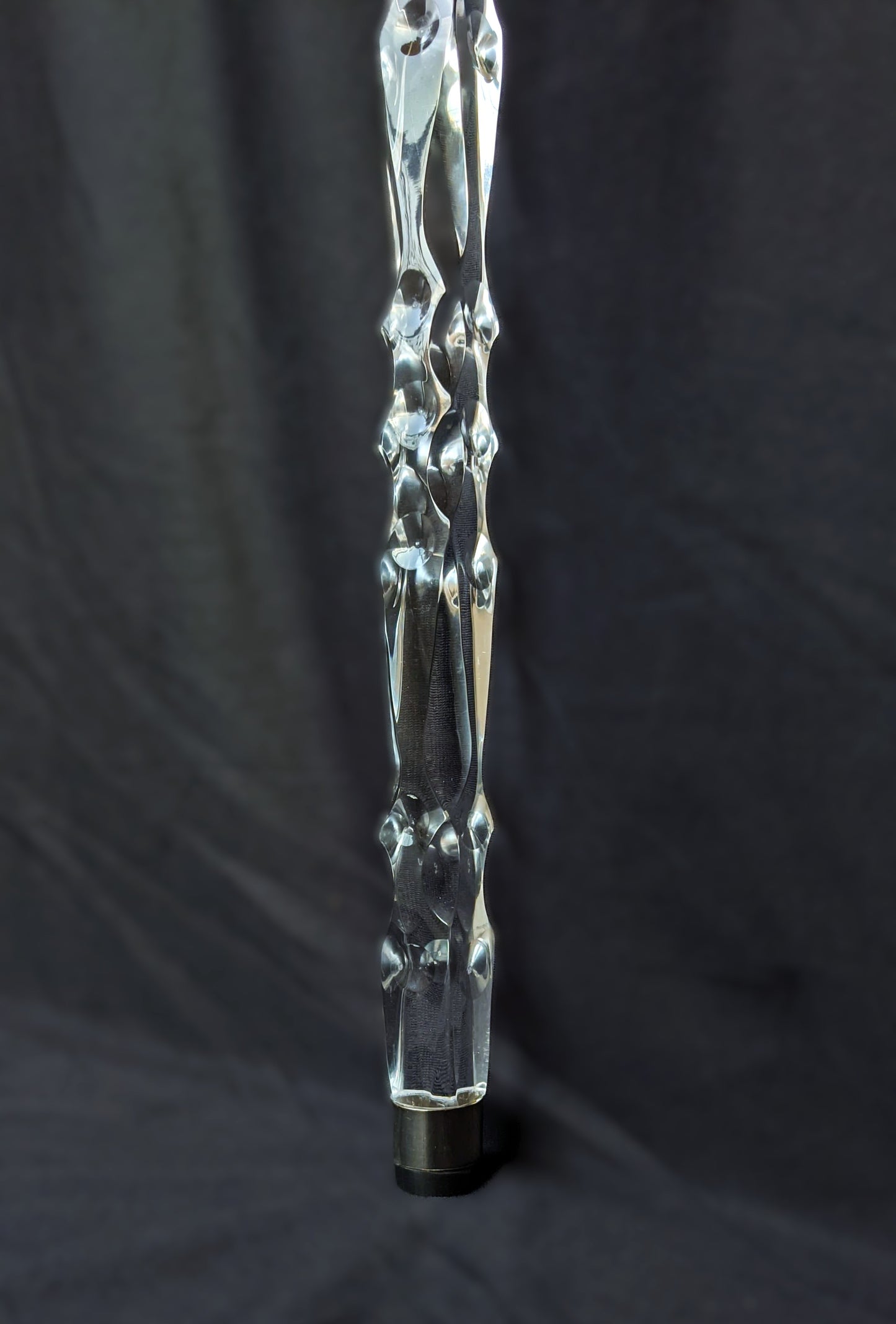 Round Handle Light Blue Acrylic Walking Stick & Cane – Luxury Crystal Cane