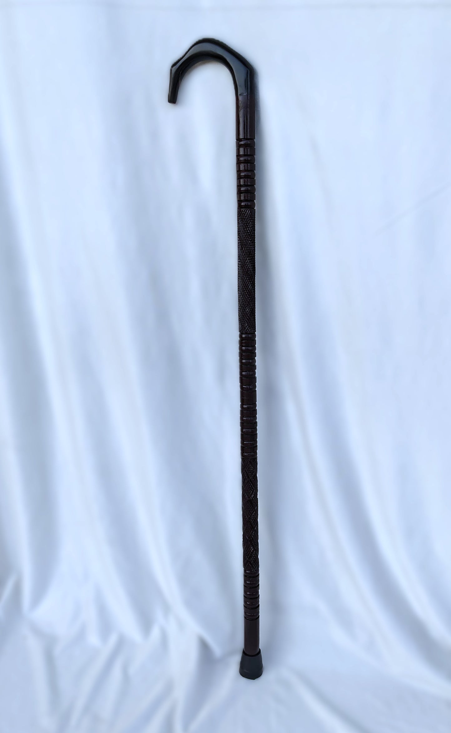Premium Quality Wooden Walking Stick Cane – Animal Horn Handle