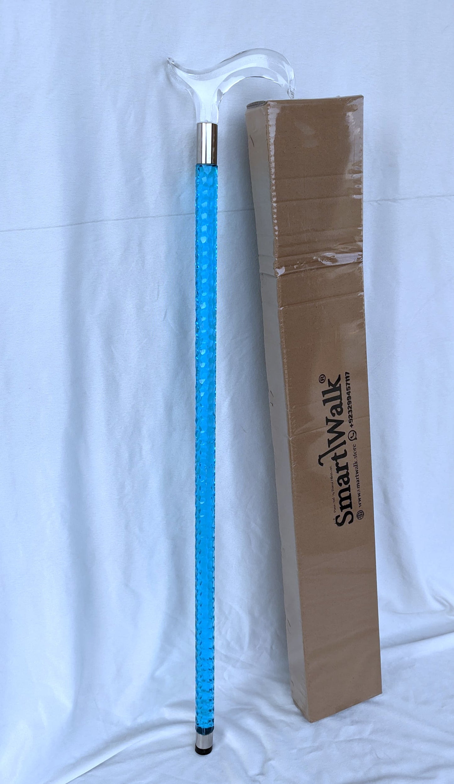 Luxury Neon Blue Acrylic Walking Cane – Women’s Special Edition
