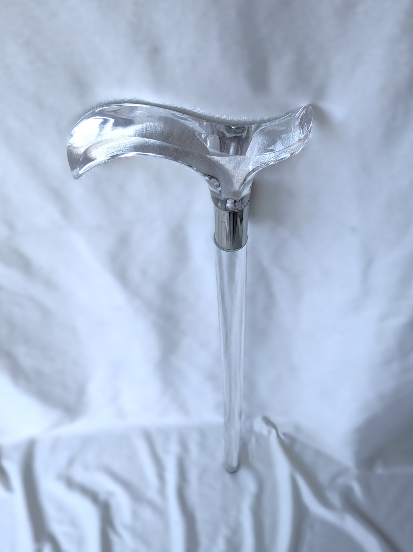 Derby Handle Clear Acrylic Walking Cane – Stylish Invisible & Ergonomic Mobility Aid for Men and Women Modern Handcrafted Stick