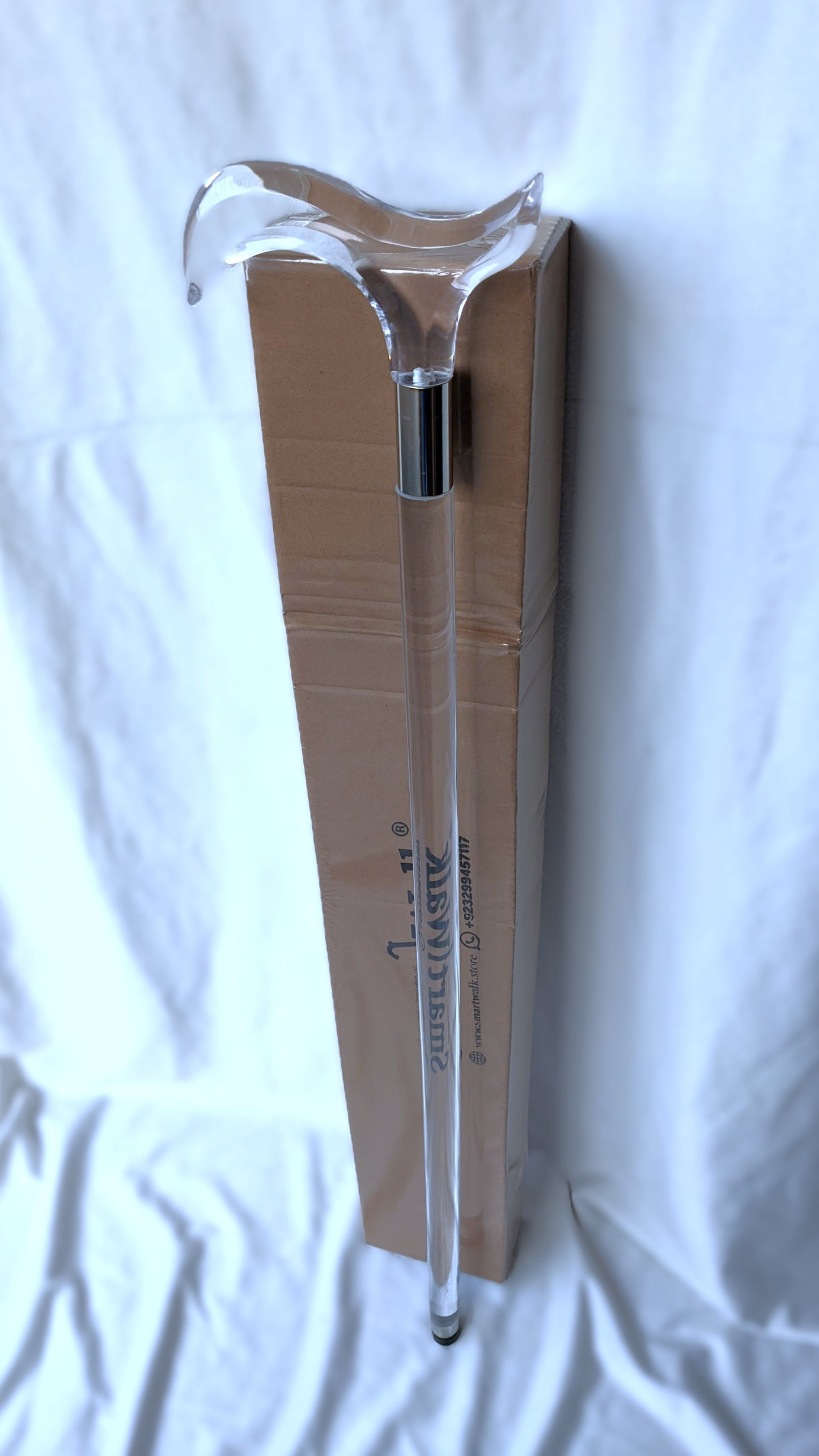 Derby Handle Clear Acrylic Walking Cane – Stylish Invisible & Ergonomic Mobility Aid for Men and Women Modern Handcrafted Stick