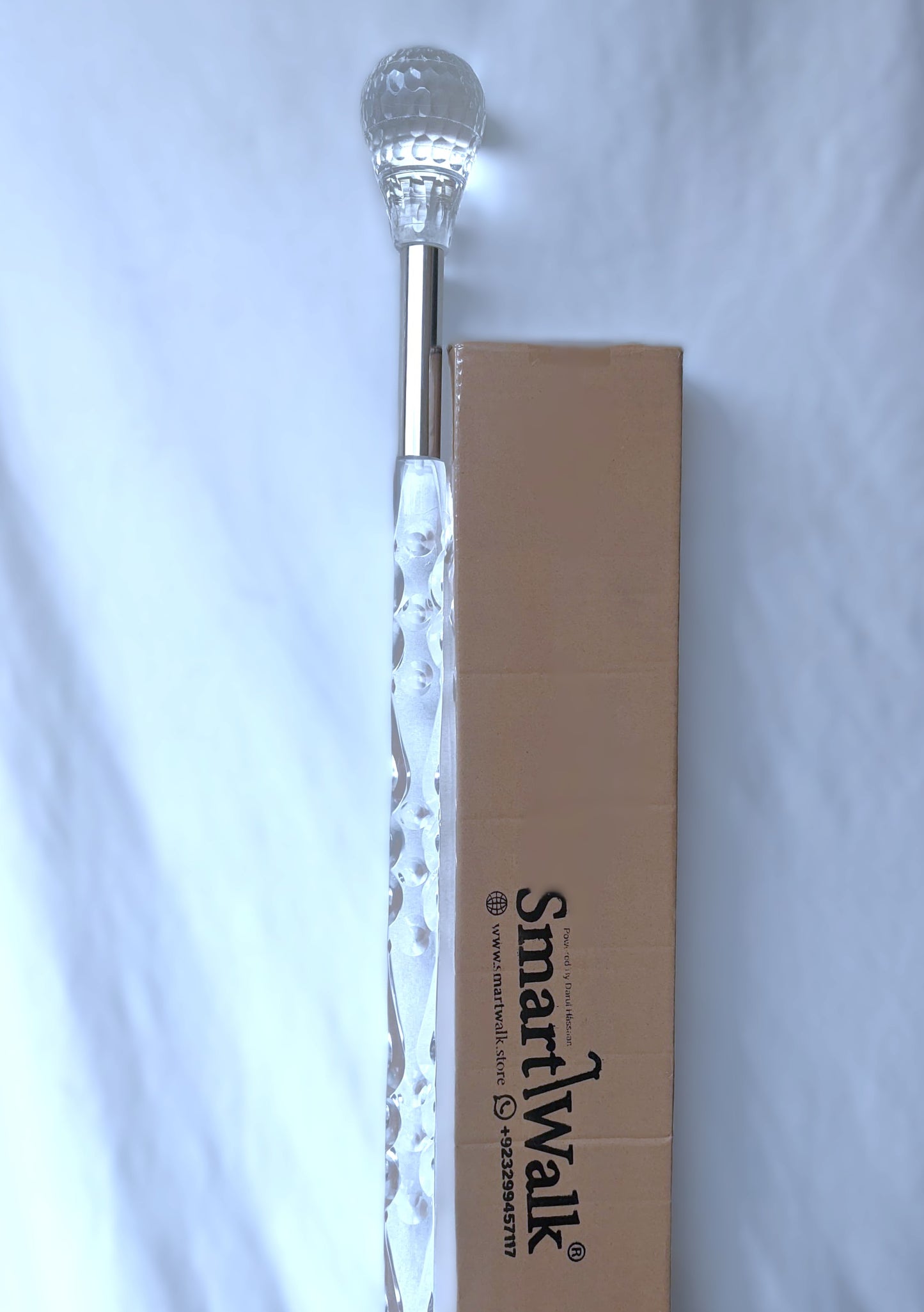 Noor-e-Khutba™ Premium Transparent Acrylic Imam Stick – 5ft Crystal Khutba Cane for Masjid, Jummah & Islamic Sermons | Durable & Elegant Design for Imams & Scholars