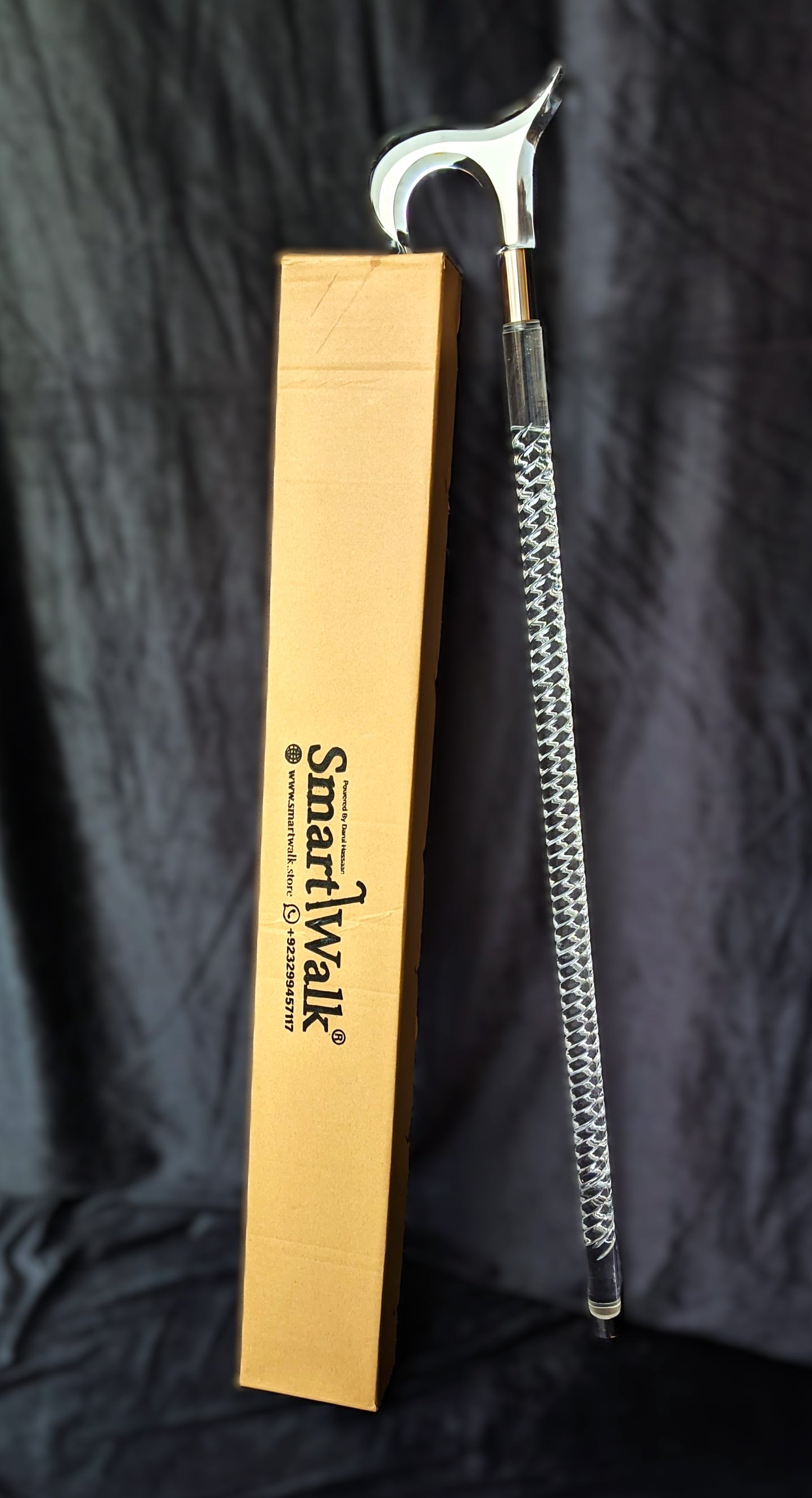 Acrylic Walking Stick Round – Premium Luxury Cane by Smart Walk