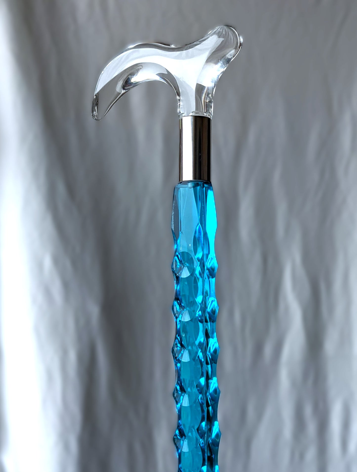 Neon Blue Acrylic Walking Stick & Cane