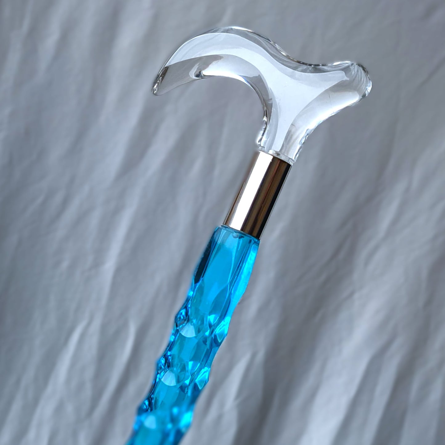 Neon Blue Acrylic Walking Stick & Cane