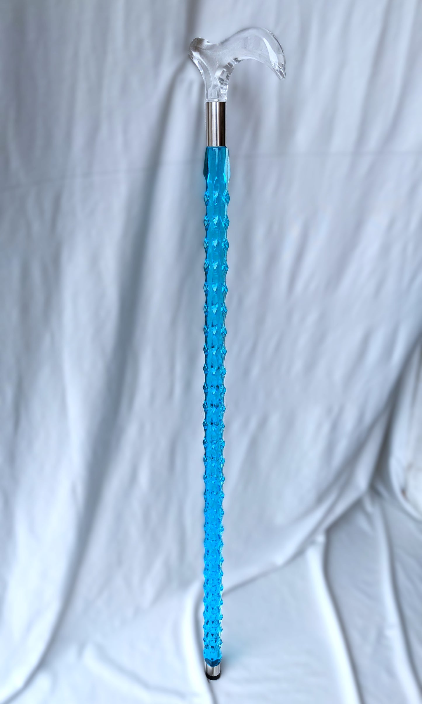 Neon Blue Acrylic Walking Stick & Cane