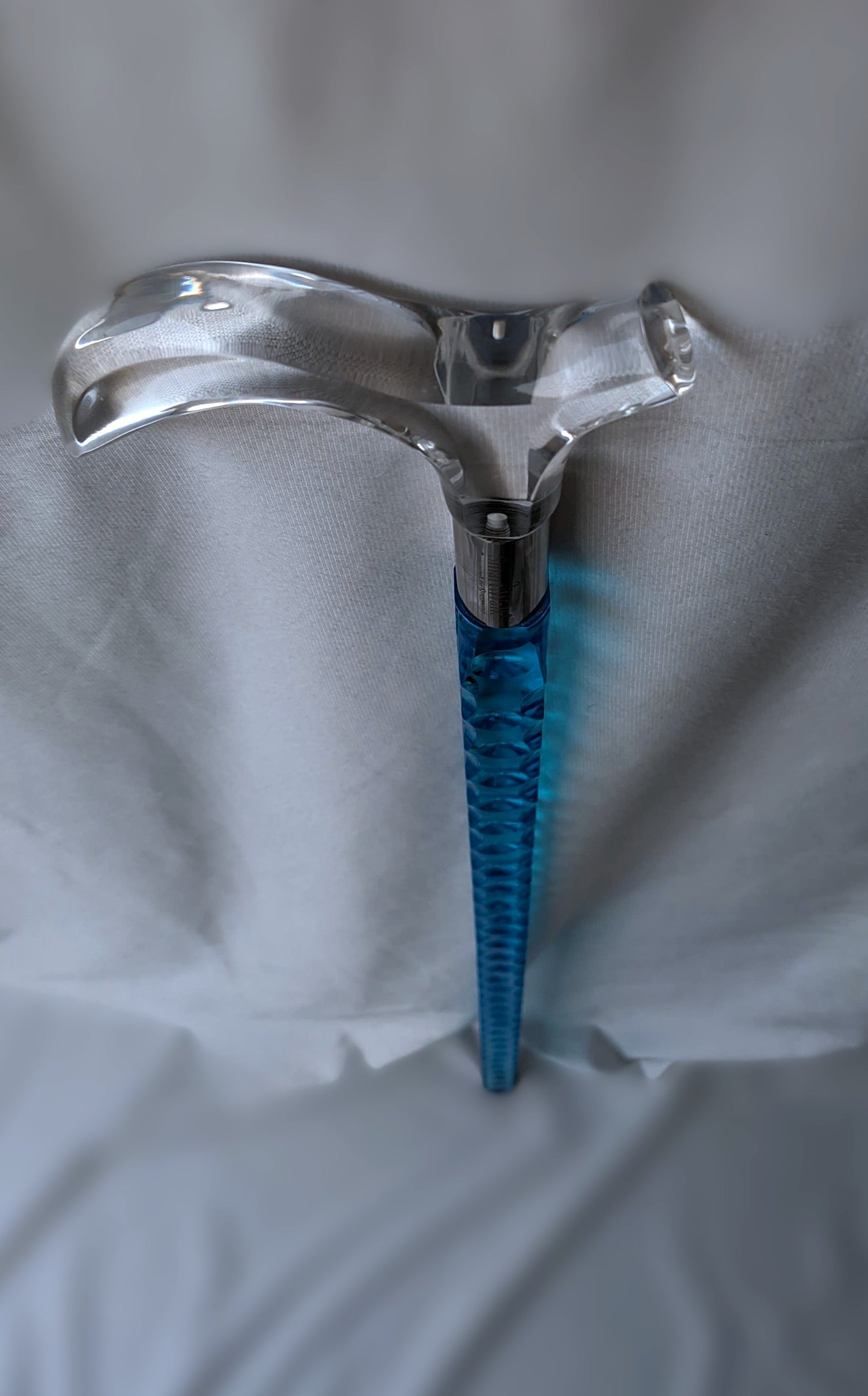 Neon Blue Acrylic Walking Stick & Cane