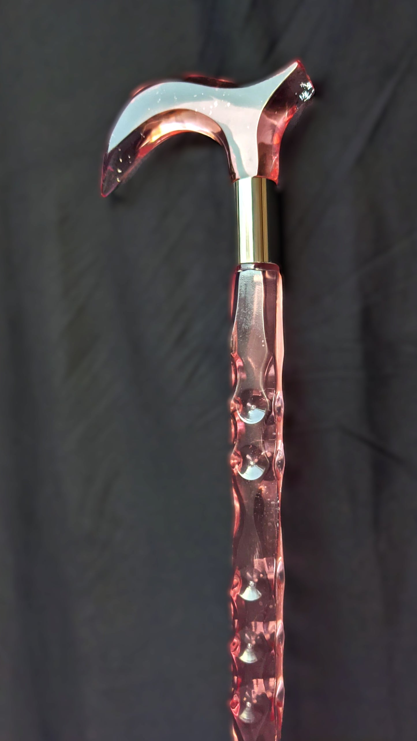 Pink Diamond Acrylic Walking Stick for Women | Elegant Crystal Cane