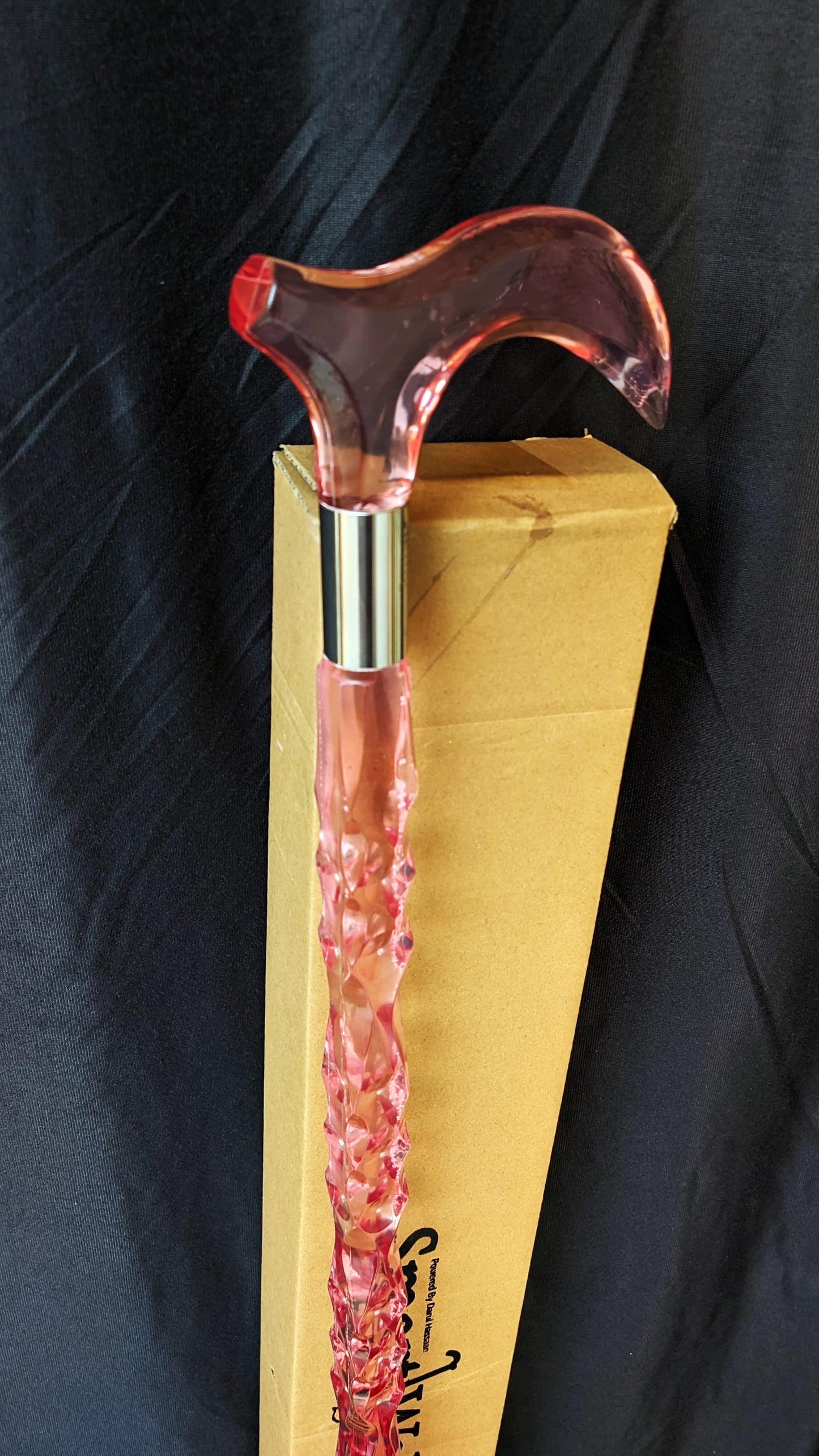 Pink Diamond Acrylic Walking Stick for Women | Elegant Crystal Cane