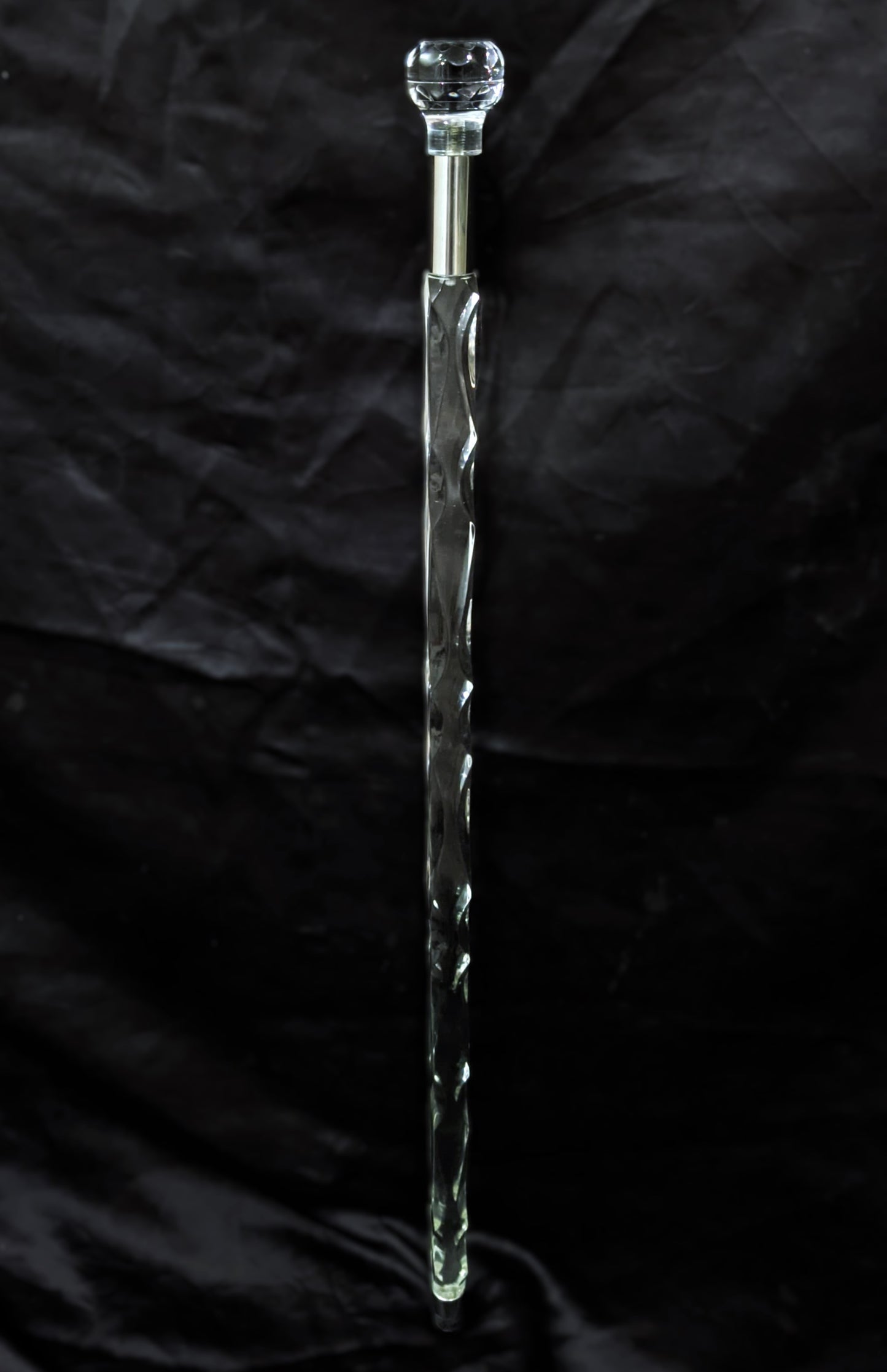 Transparent Acrylic Walking Stick with Round Handle
