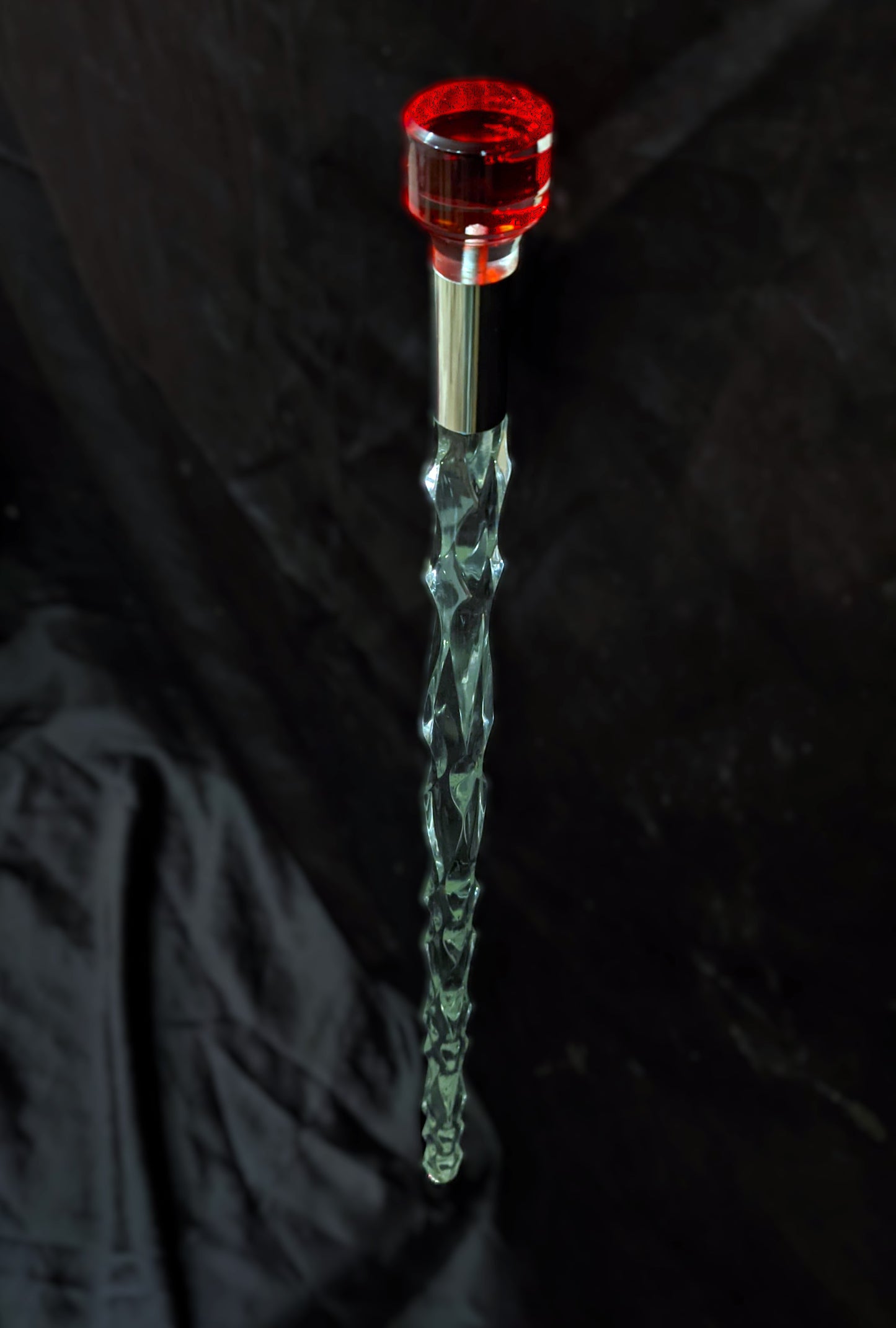 Transparent Acrylic Walking Stick with Round Handle