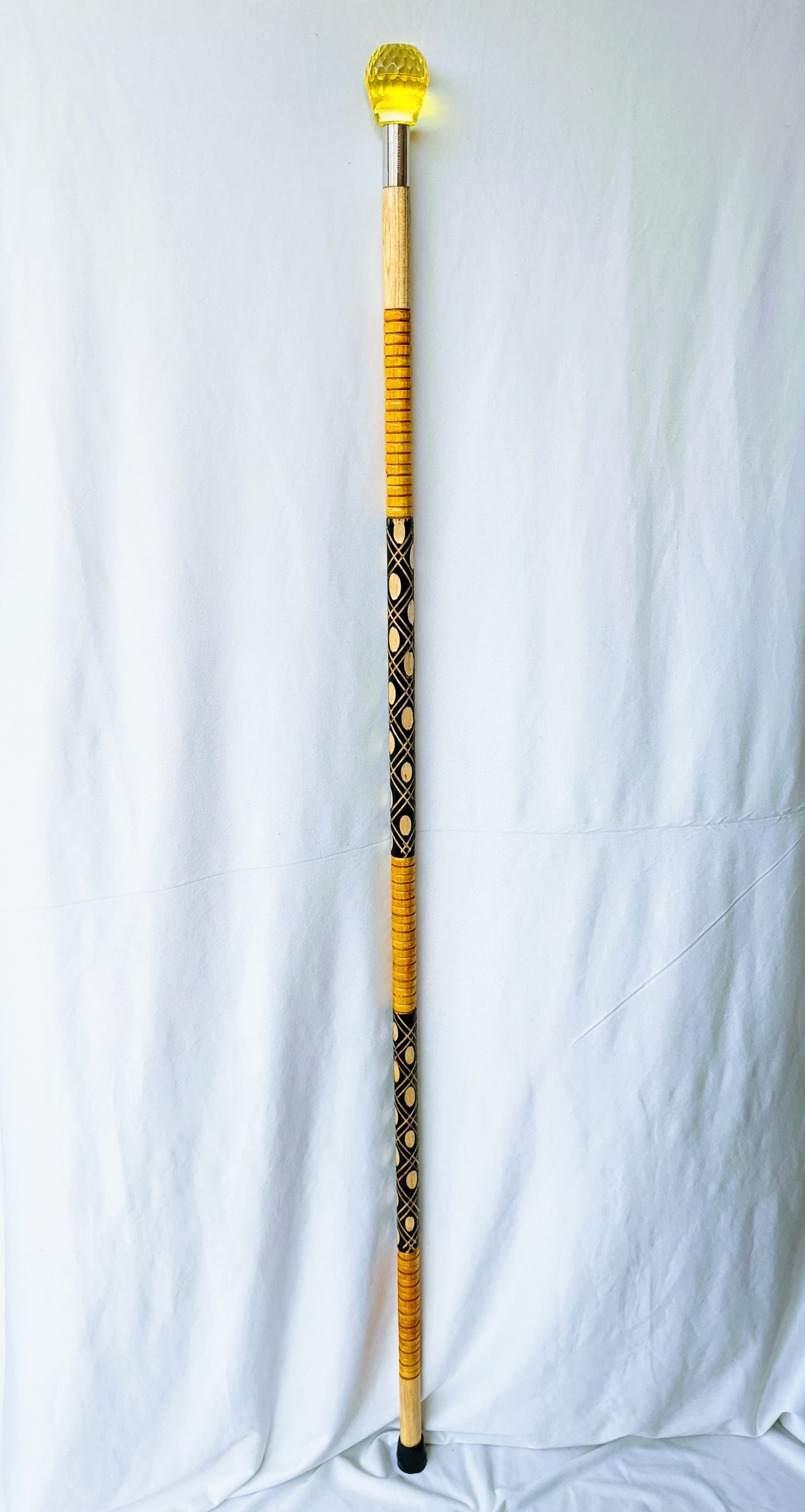 Premium Wooden & Acrylic Crystal Imam Masjid Jumma Khutba Stick