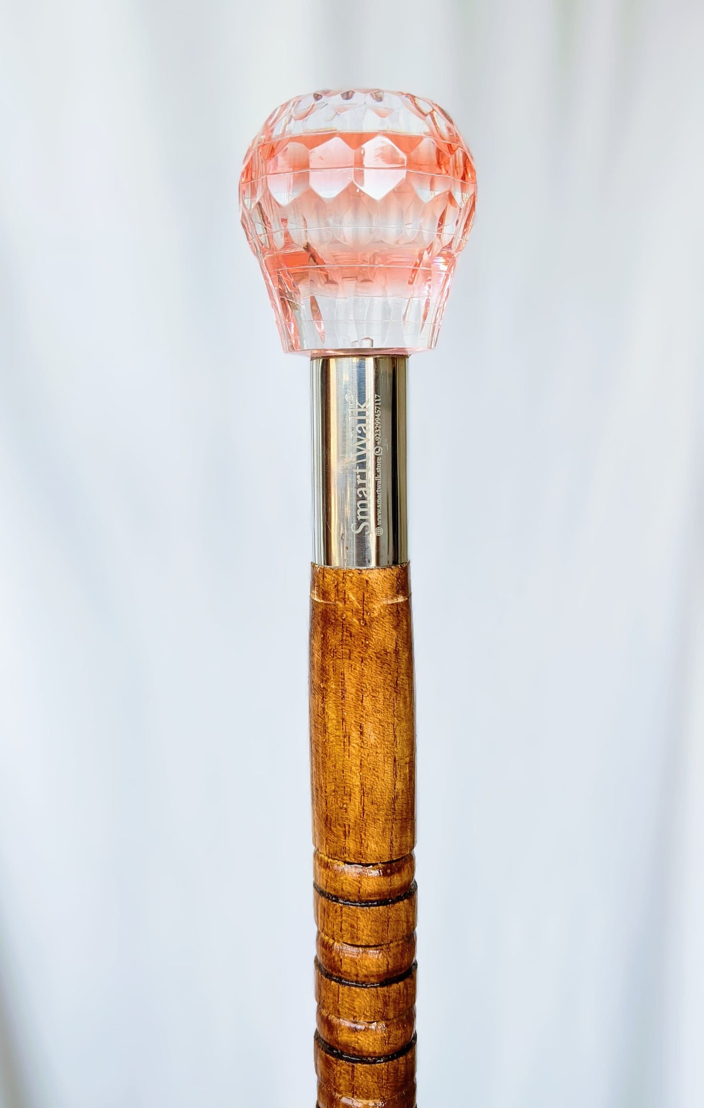 Premium Wooden & Acrylic Crystal Imam Masjid Jumma Khutba Stick