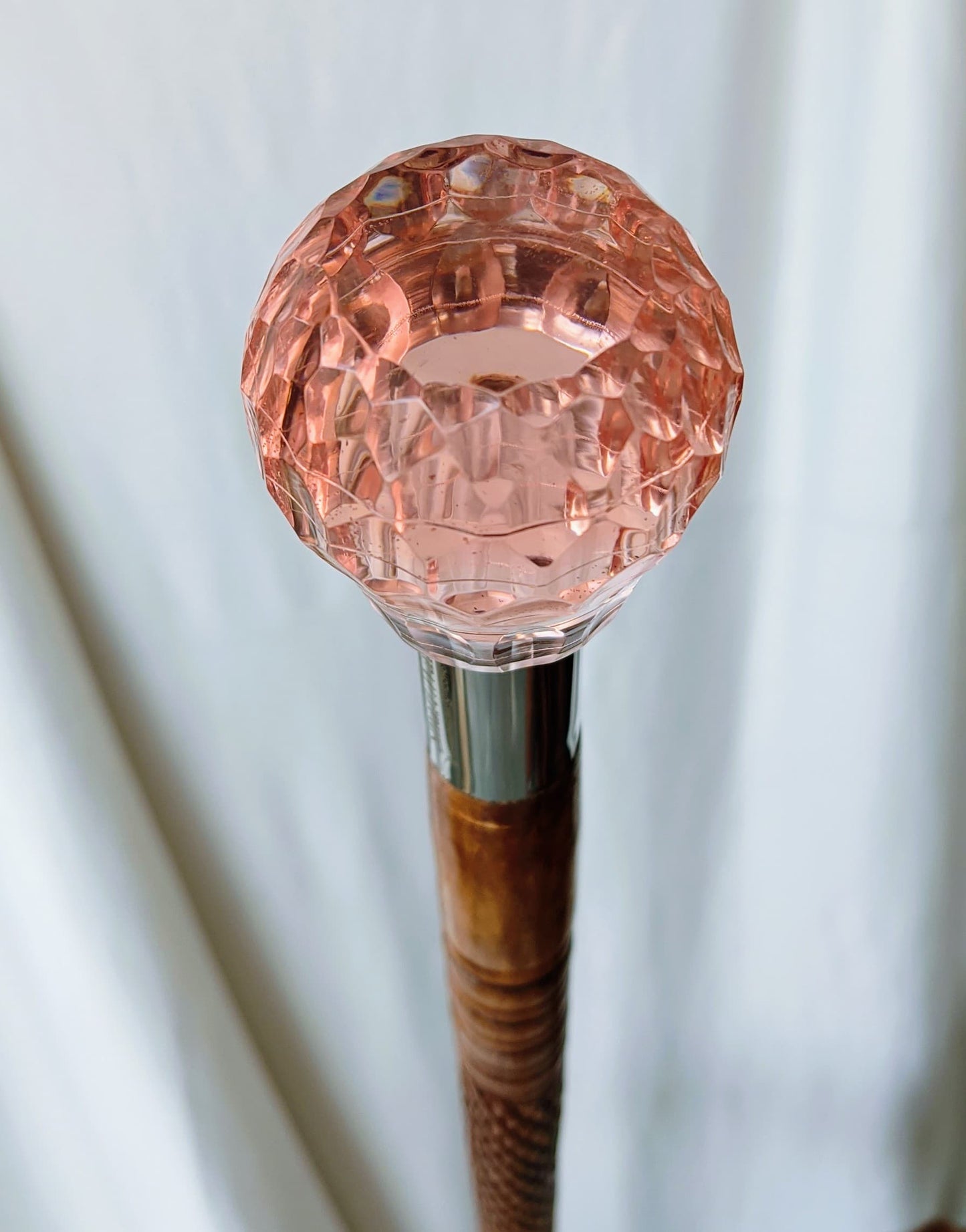 Premium Wooden & Acrylic Crystal Imam Masjid Jumma Khutba Stick