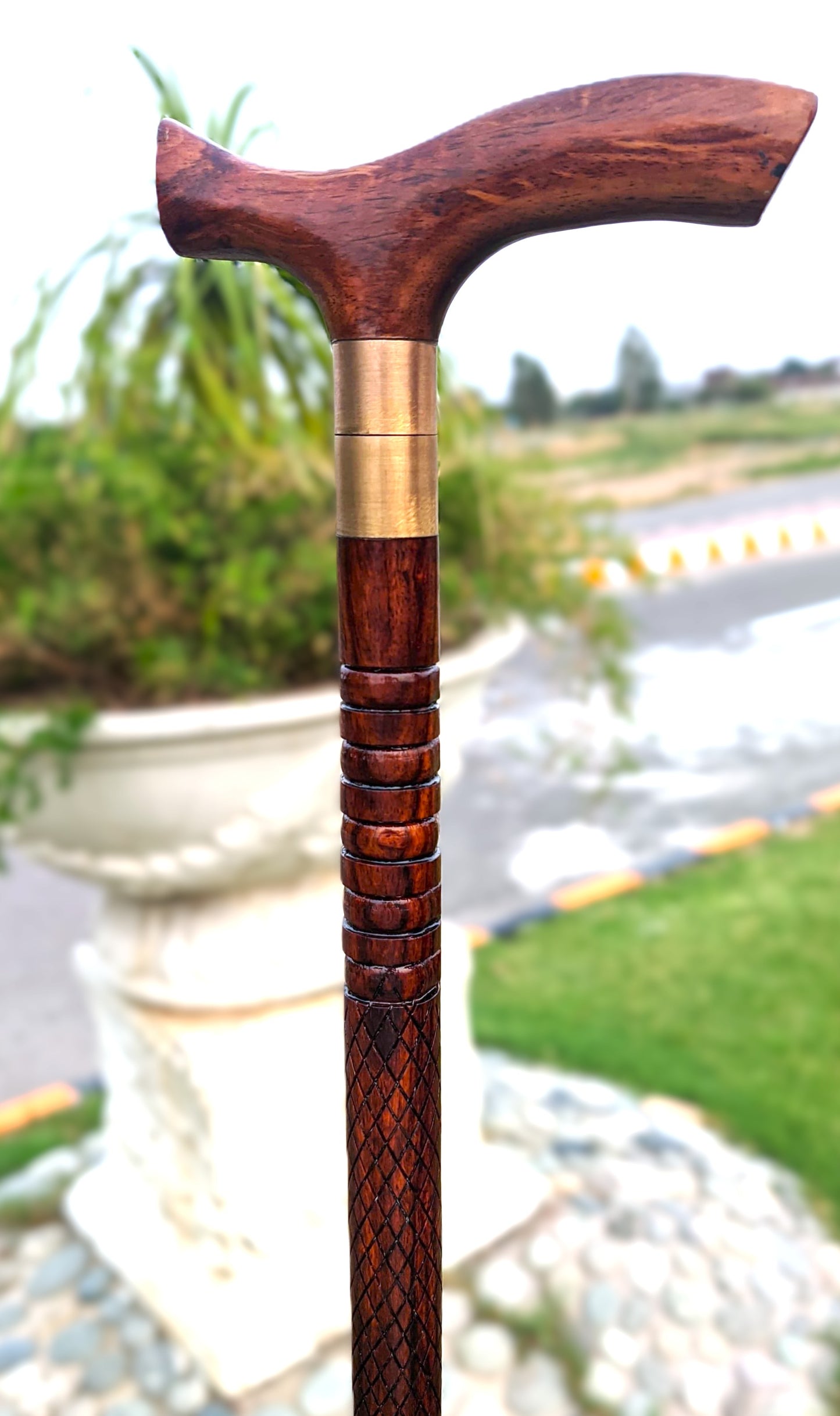 Premium Wooden Walking Stick & cane with Hidden Knife Handle