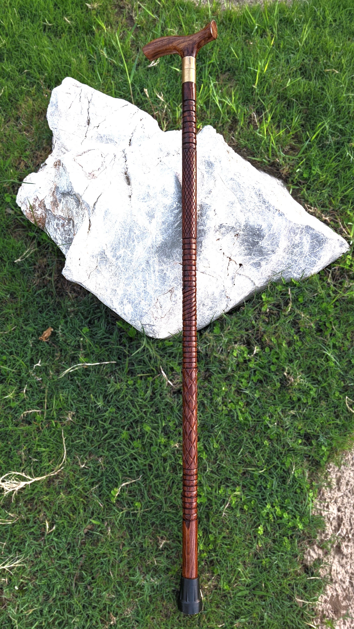 Premium Wooden Walking Stick & cane with Hidden Knife Handle