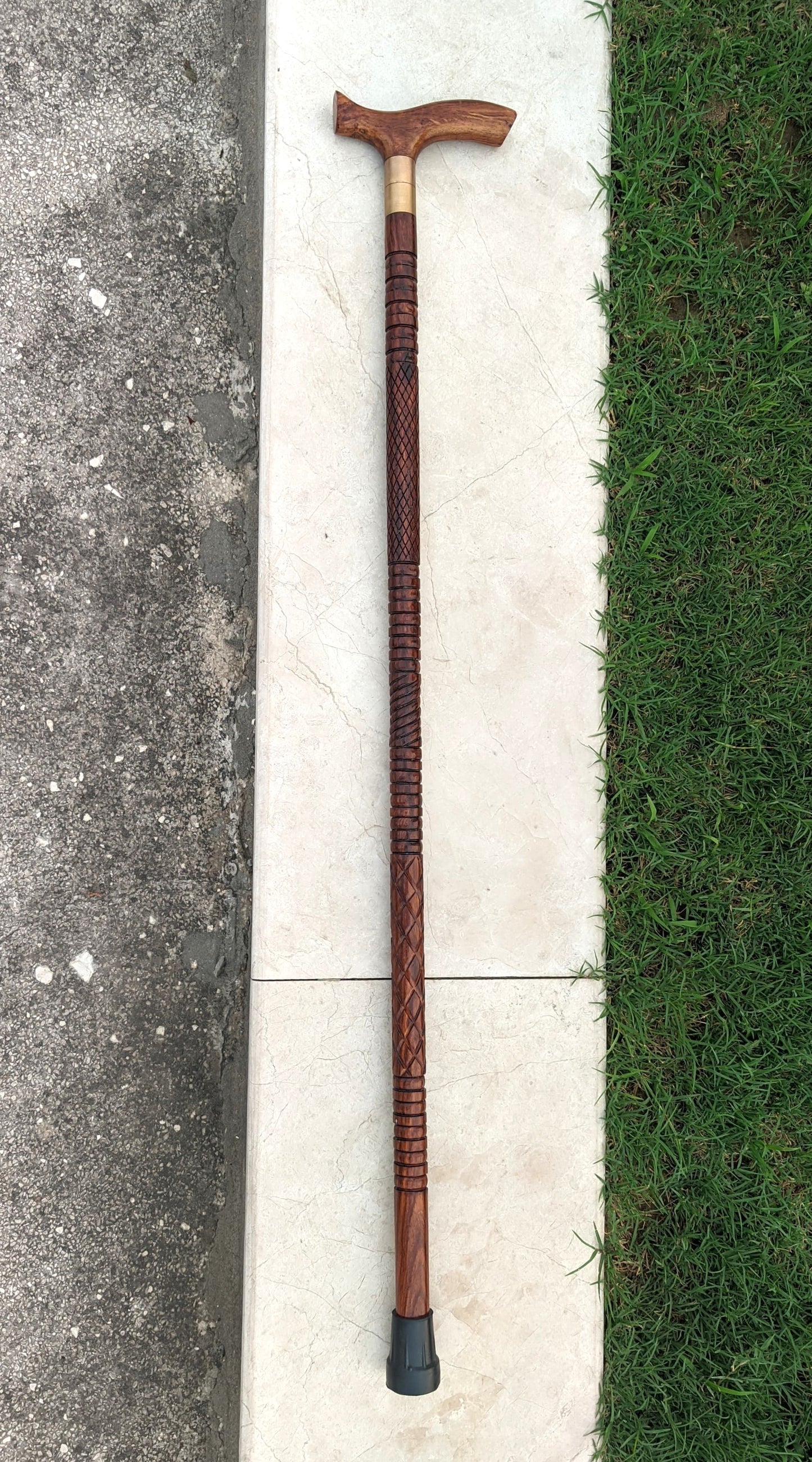 Premium Wooden Walking Stick & cane with Hidden Knife Handle
