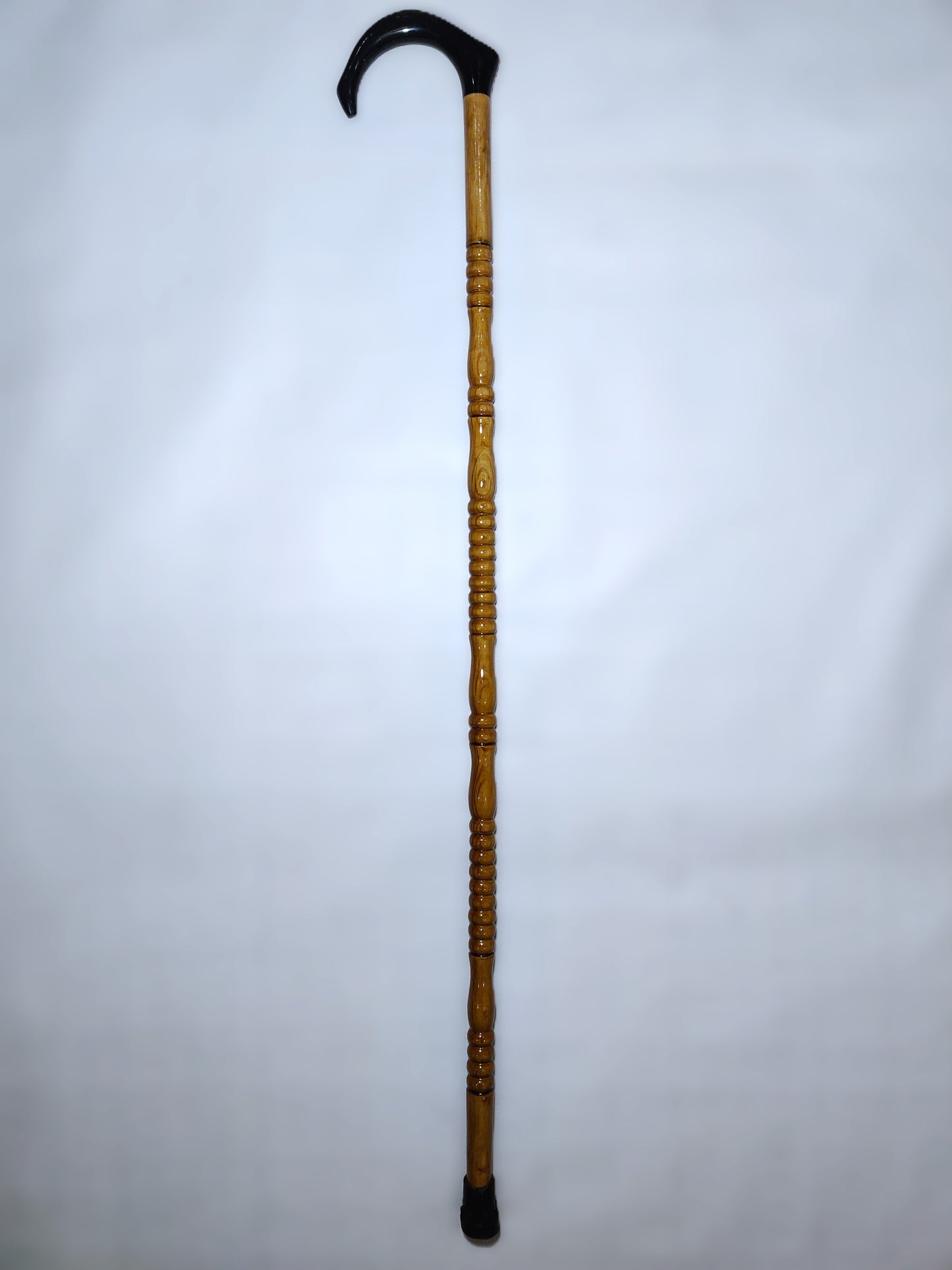Premium Wooden Walking Stick with Horn Handle