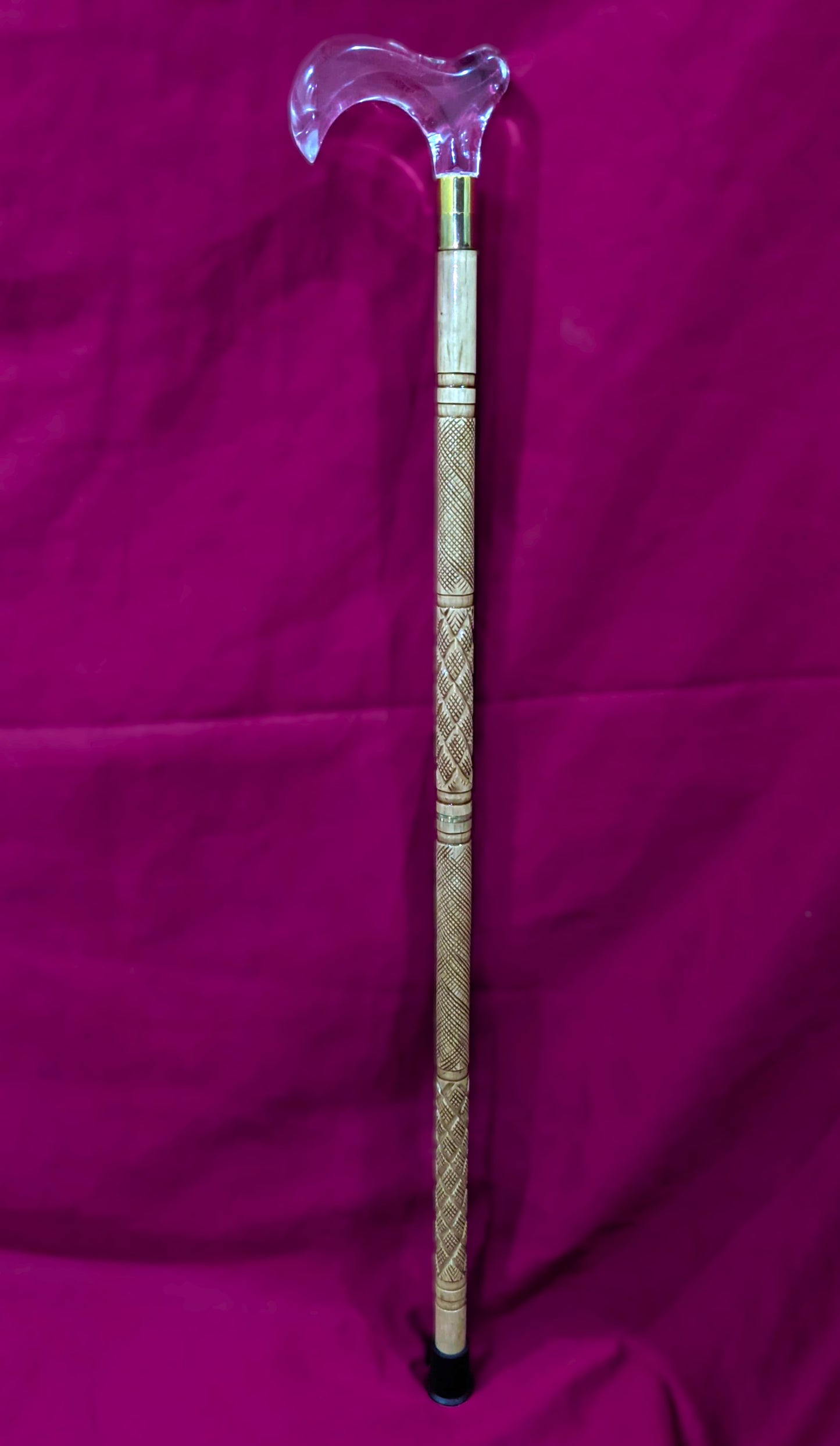 Premium Wooden Walking Cane with Stylish Acrylic Handle