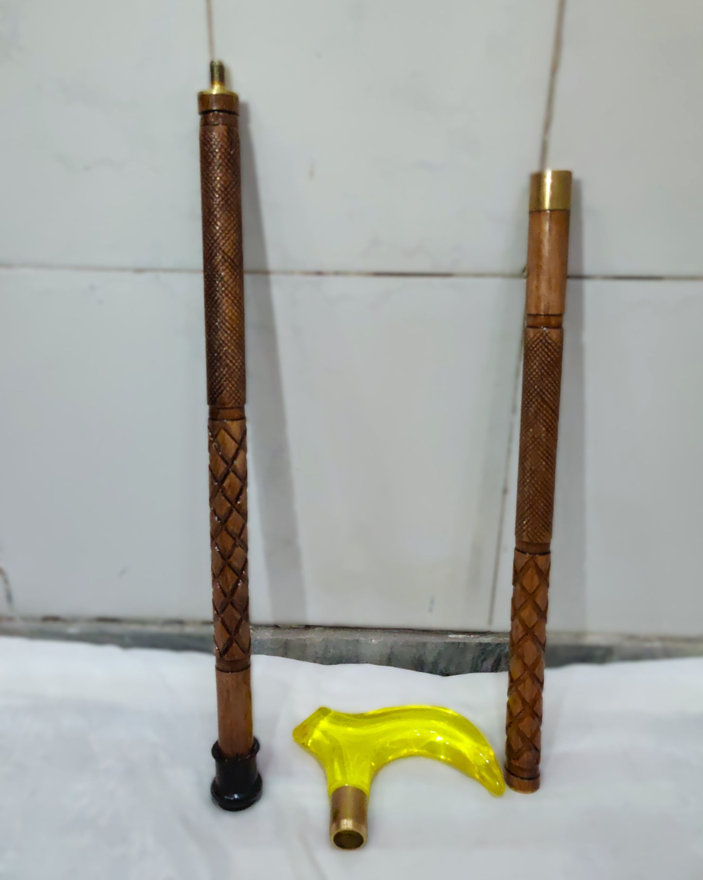 Premium Wooden Walking Cane with Stylish Acrylic Handle