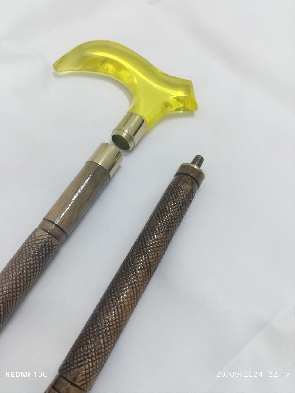 Premium Wooden Walking Cane with Stylish Acrylic Handle