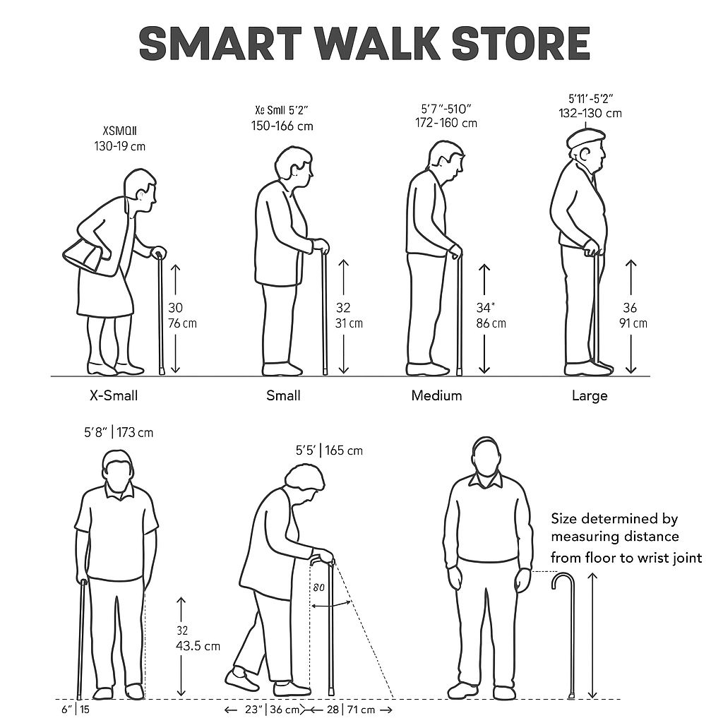Acrylic Walking Stick Round – Premium Luxury Cane by Smart Walk