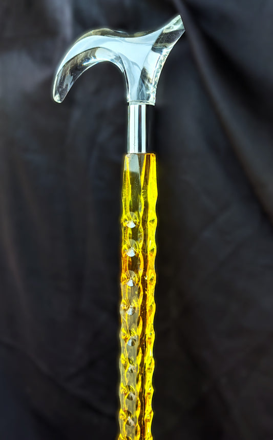 Golden Diamond Acrylic Walking Stick & Cane