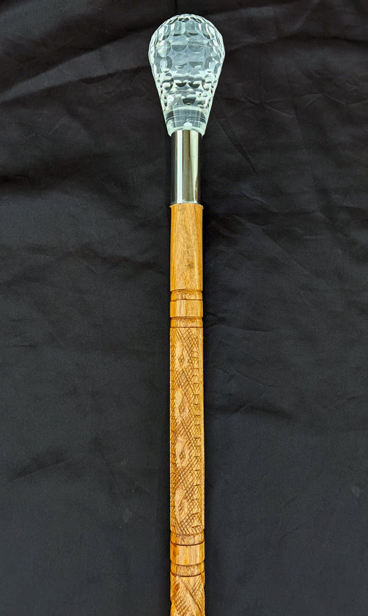 Premium Wooden &amp; Acrylic Crystal Imam Masjid Jumma Khutba Stick