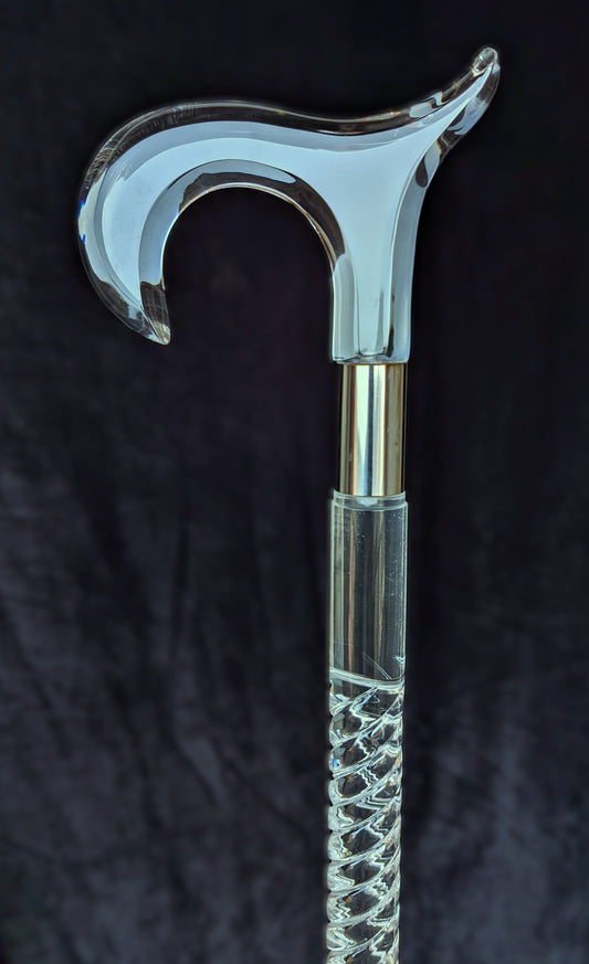 Acrylic Walking Stick Round – Premium Luxury Cane by Smart Walk