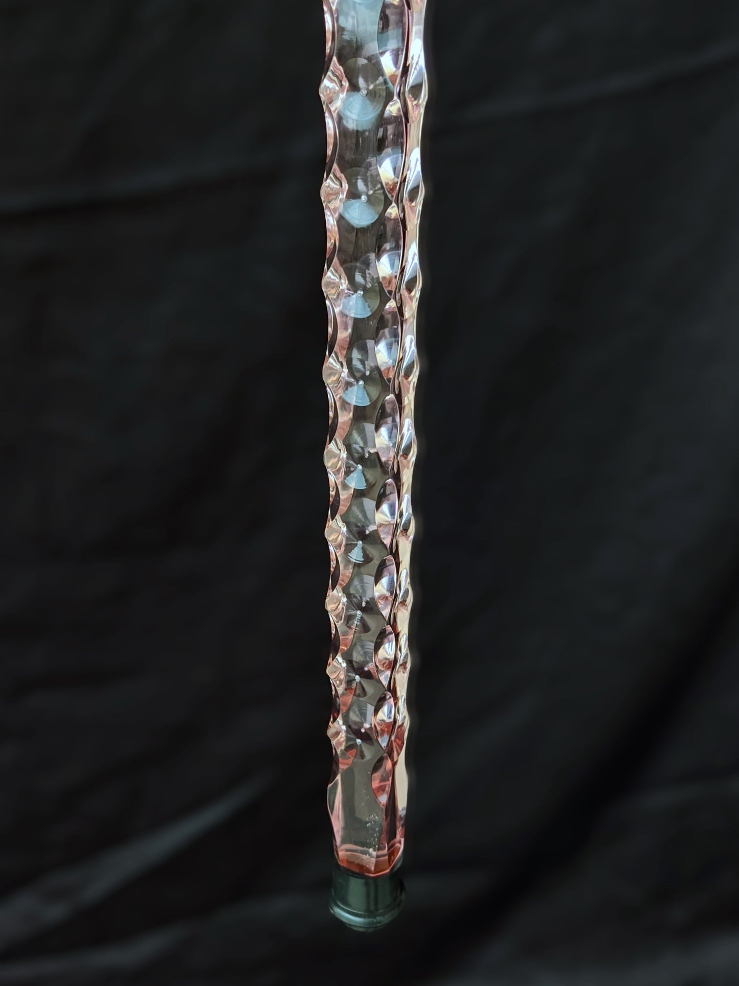Red Diamond Transparent Acrylic Walking Stick – Elegance Redefined