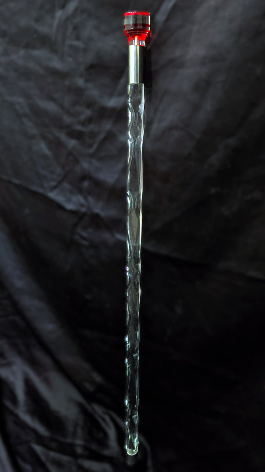 Transparent Acrylic Walking Stick with Round Handle