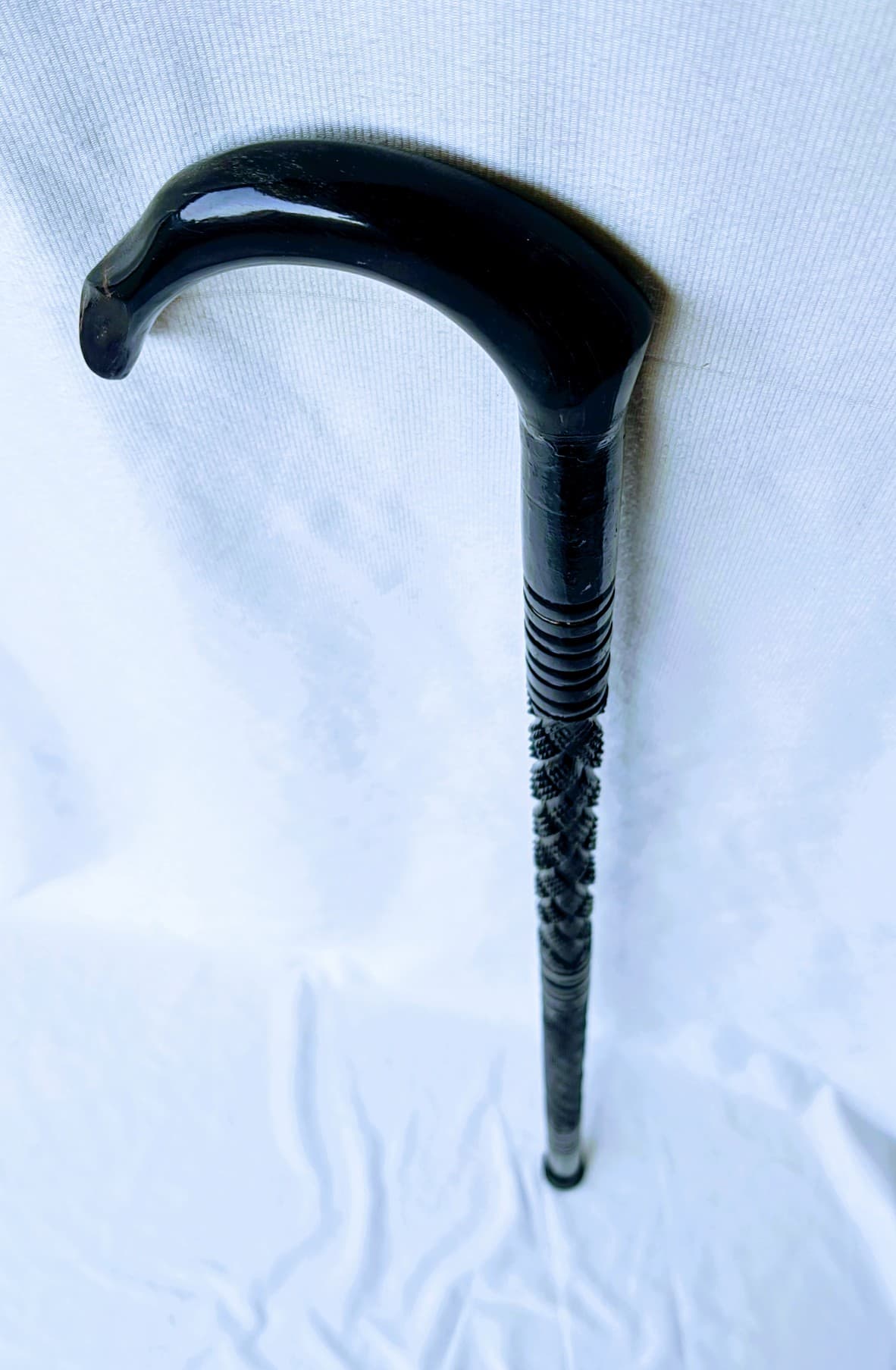 Premium Wooden Walking Stick with Horn Handle